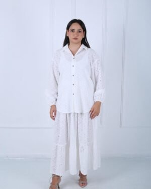 Eyelet dress set