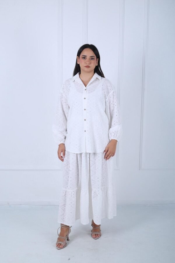 Eyelet dress set